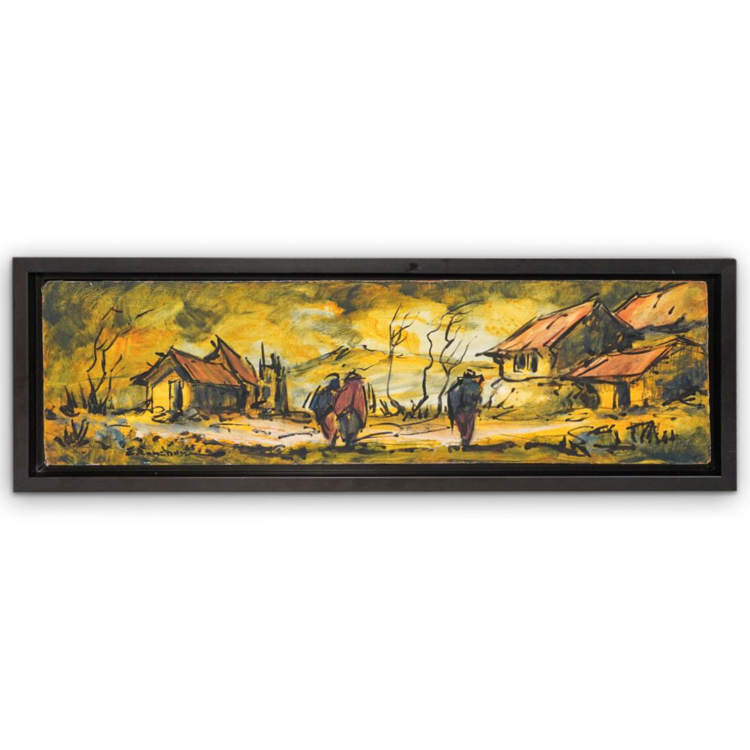 Eduardo Sanchez Oil Painting on Masonite Board (1 of 5)