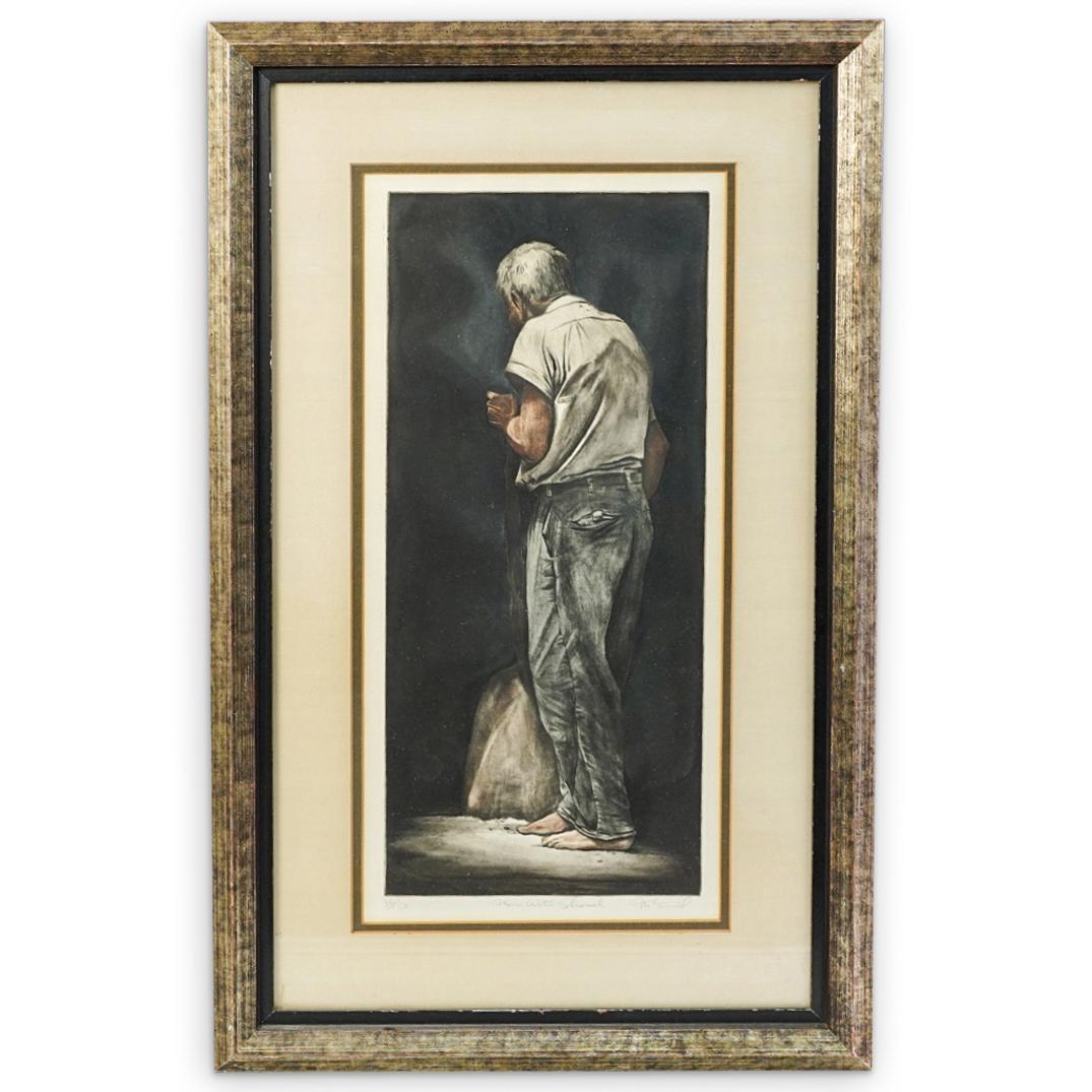 Harry McCormick "Man with Shovel" Aquatint (1 of 8)