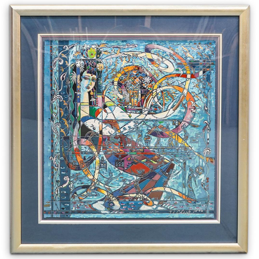 Jim Cheng "Silk Ribbon Dance" Signed Painting (1 of 8)