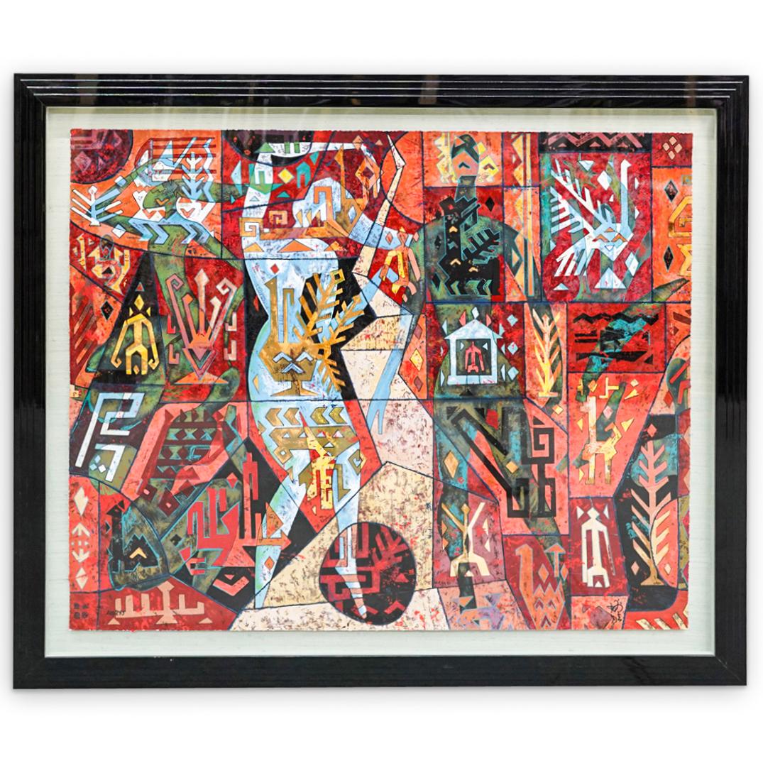 Chinese Mixed Media Painting On Paper (1 of 7)