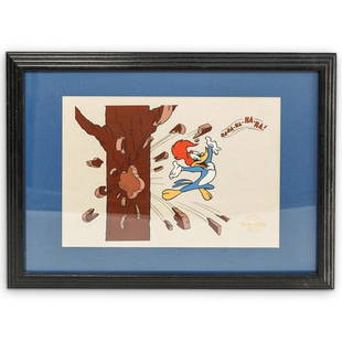 Walter Lantz "Woody Woodpecker" Serigraph: DESCRIPTION: A Walter Lantz "Woody Woodpecker" serigraph art original. Marked with stamp that reads "Serigraph 1991 Walter Lantz Productions Inc.". CIRCA: 1991. ORIGIN: USA. DIMENSIONS: Frame is W: 17