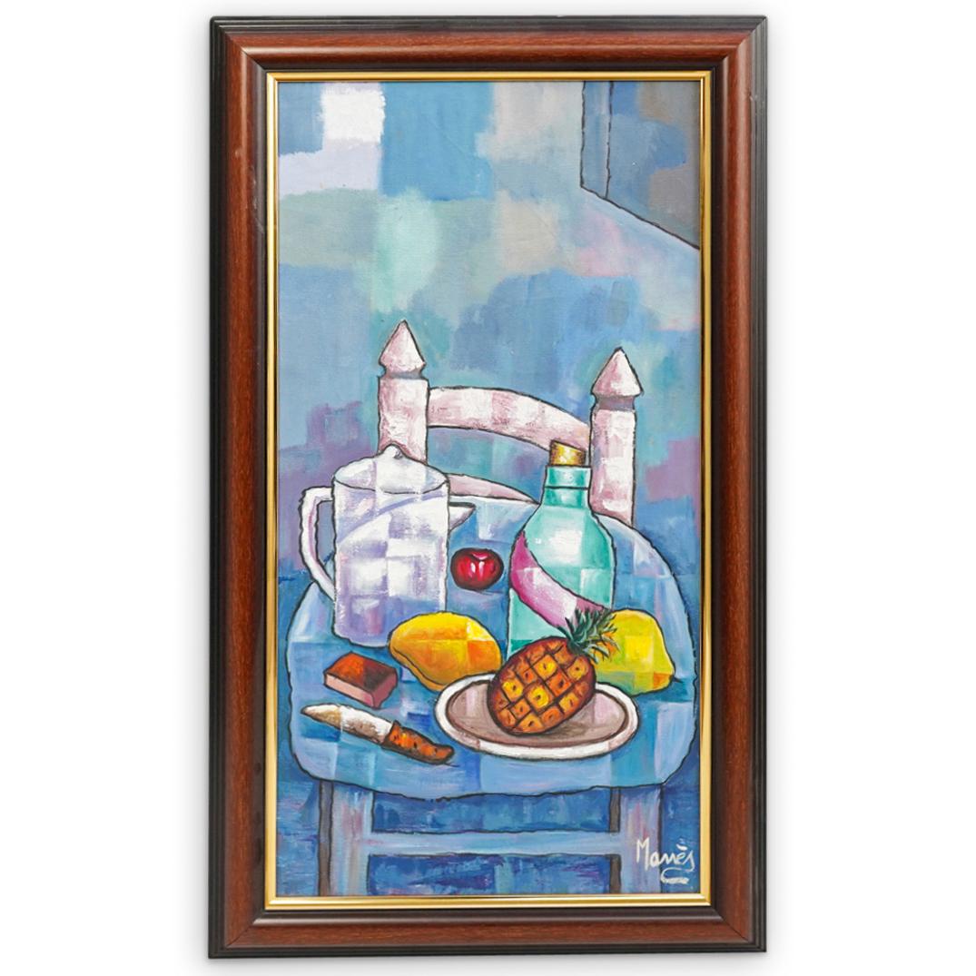 Manes (Haitian, 1936-1985) Acrylic On Canvas (1 of 5)