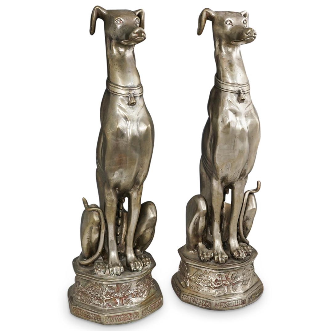 Pair of Guardian Greyhound Statues (1 of 13)