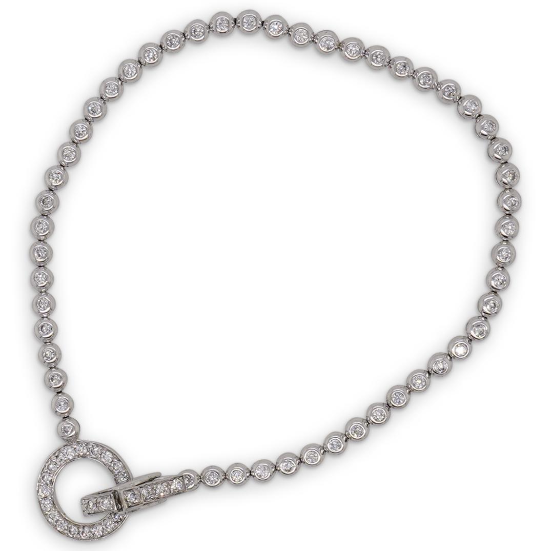 18k Gold and Diamond Tennis Bracelet (1 of 5)