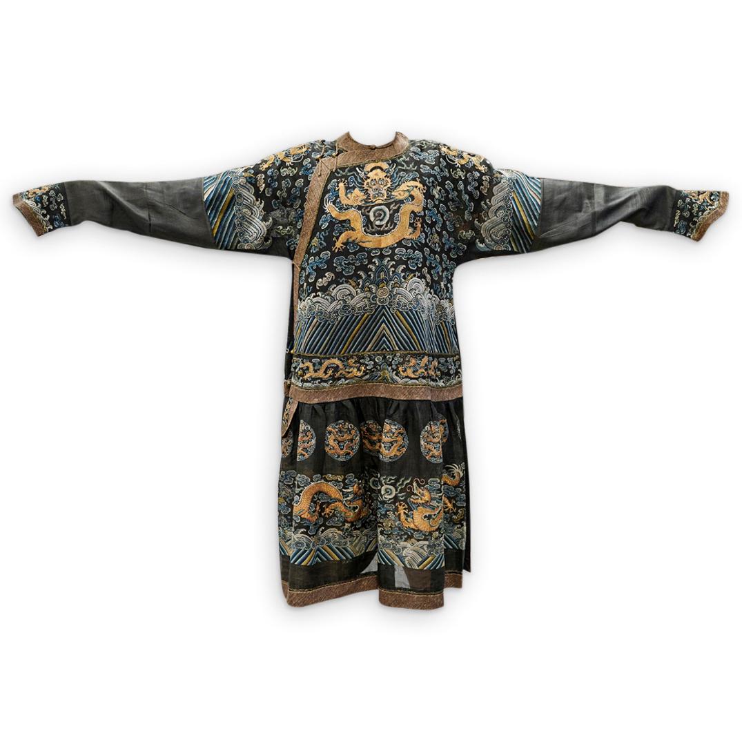 Chinese Formal "Chaopao" Silk Court Robe with Dragons (1 of 14)