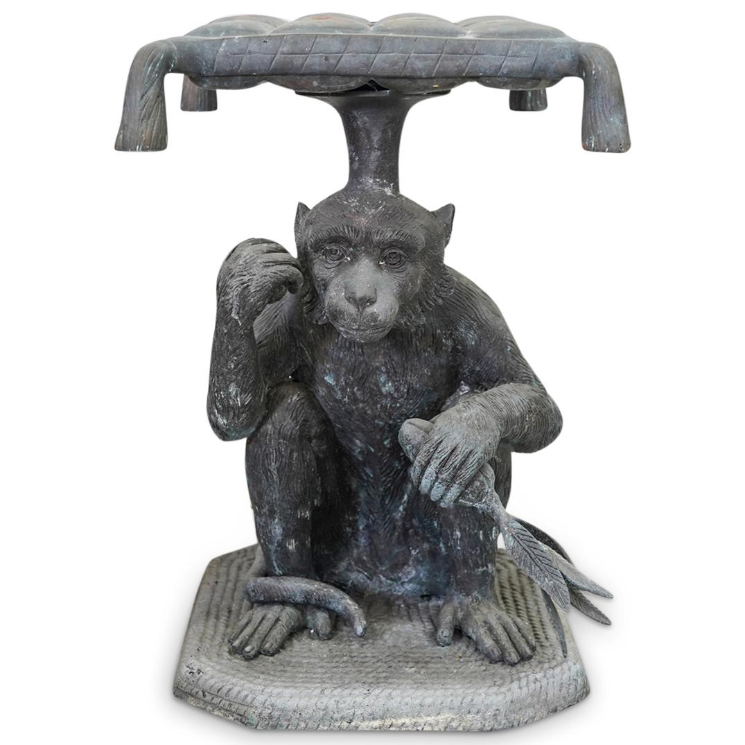 Vintage Bronze Figural Monkey Garden Seat (1 of 5)