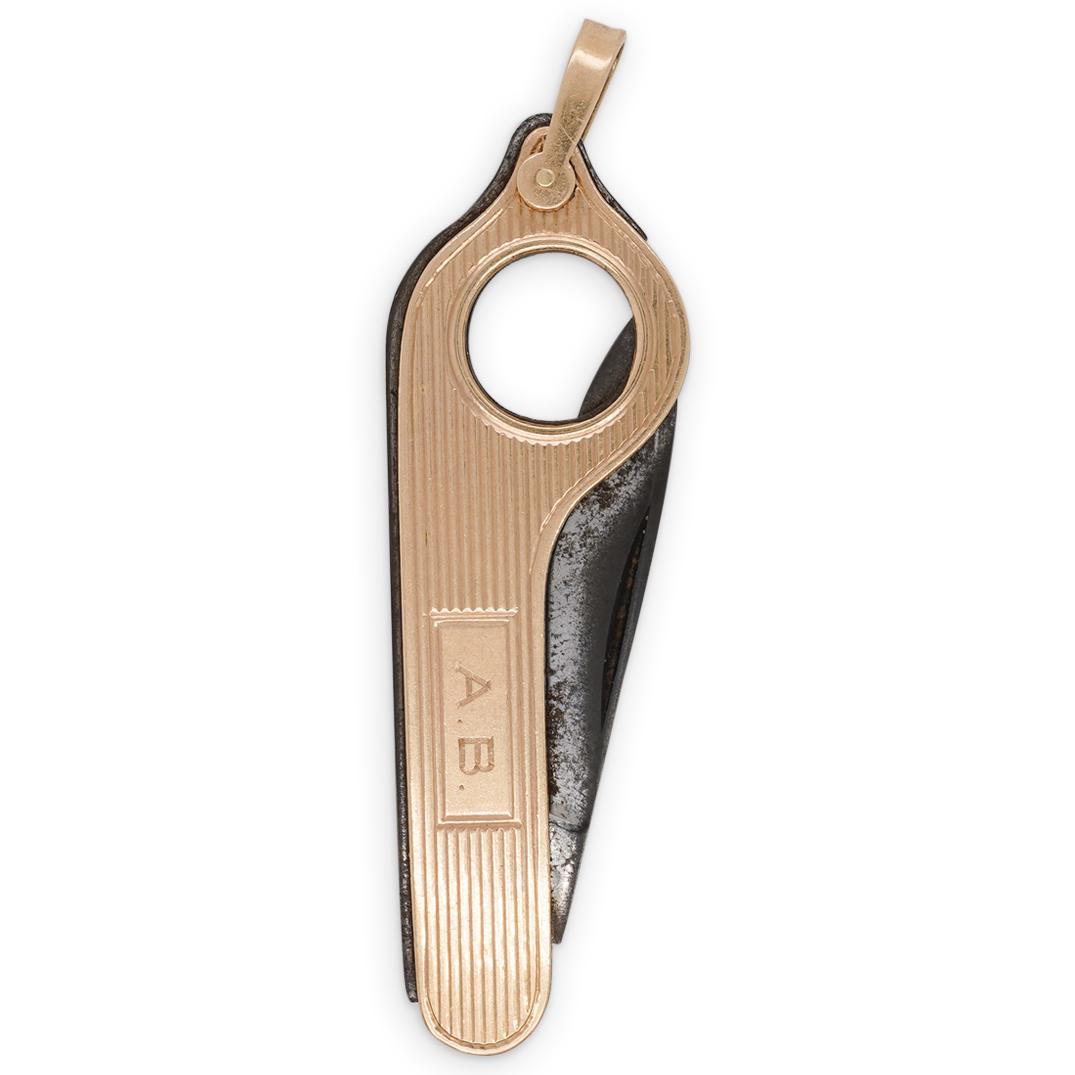 14Kt Yellow Gold Cigar Cutter