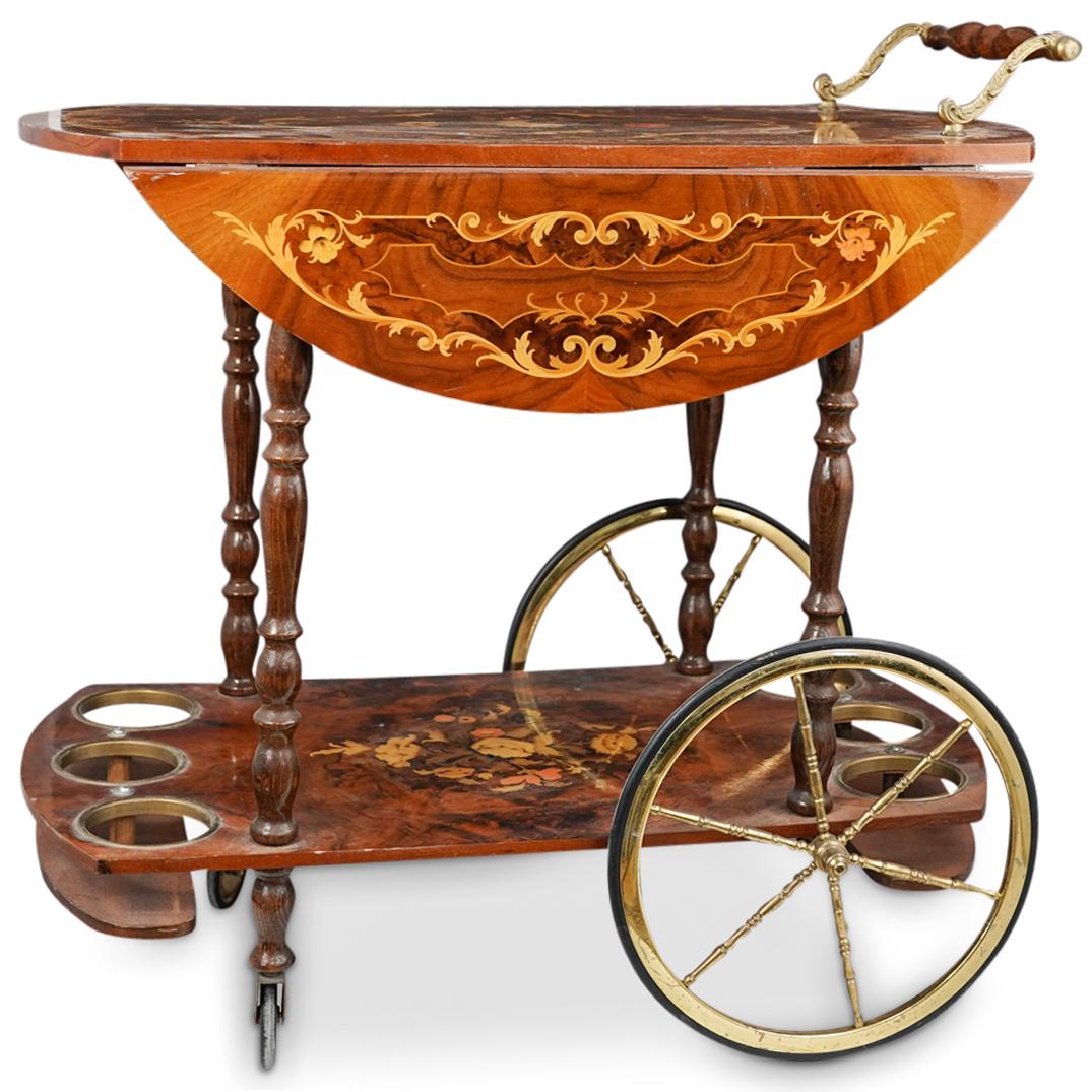 Vintage Italian Wood Liquor Cart (1 of 11)