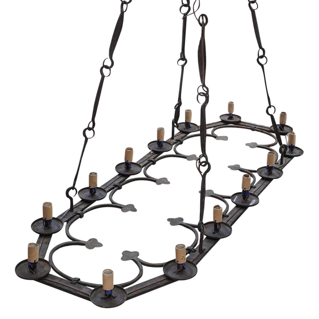 Gothic Style Wrought Iron 14 Arm Chandelier (1 of 8)