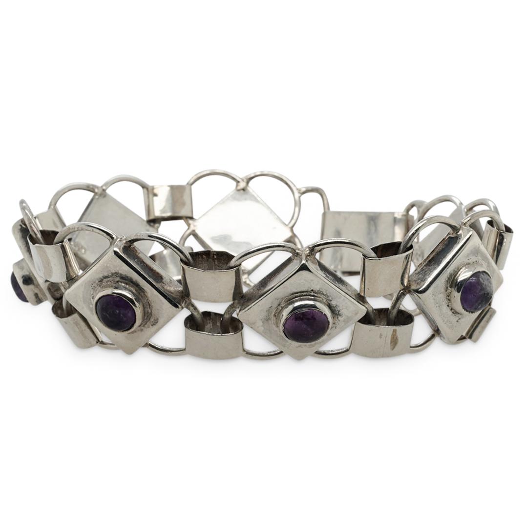 Sterling Silver and Amethyst Bracelet (1 of 5)