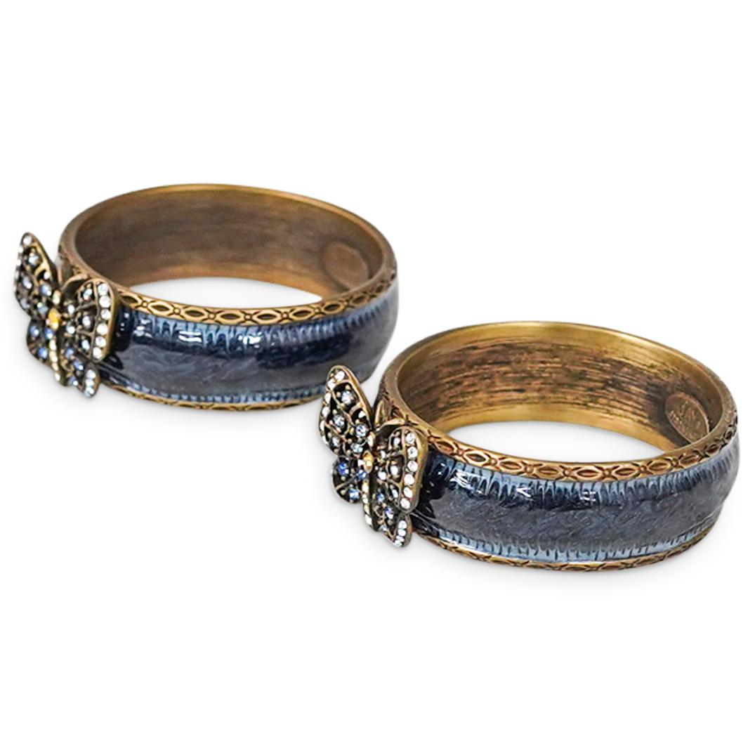 (2 Pc) Jay Strongwater Enamel Napkin Rings (1 of 6)