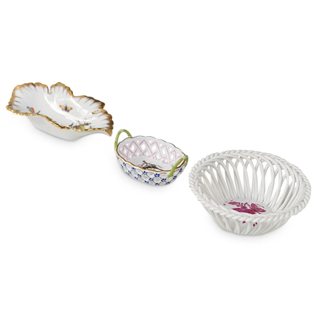 (3 Pc) Herend Porcelain Dishes (1 of 10)