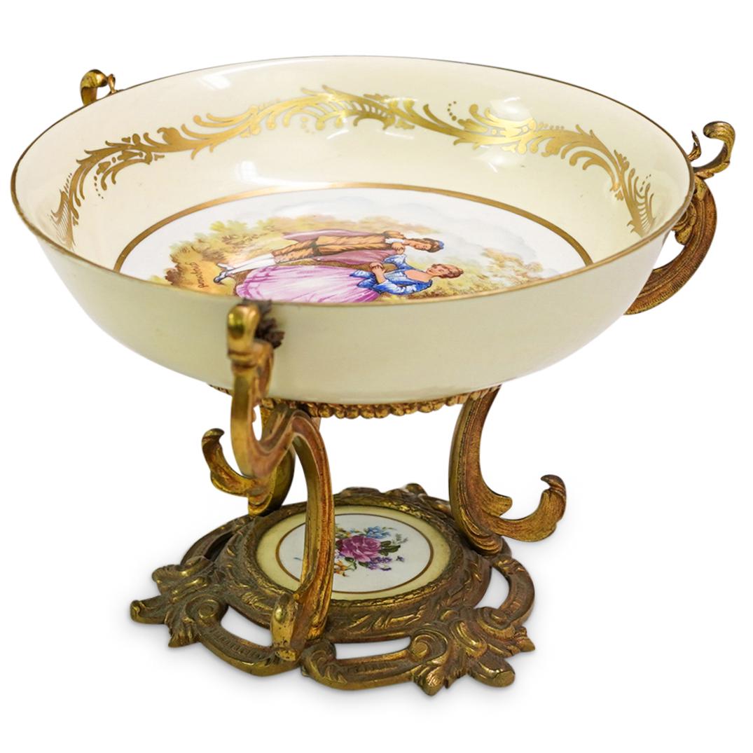 Sevres French Bronze Ormolu Mounted Bowl (1 of 7)
