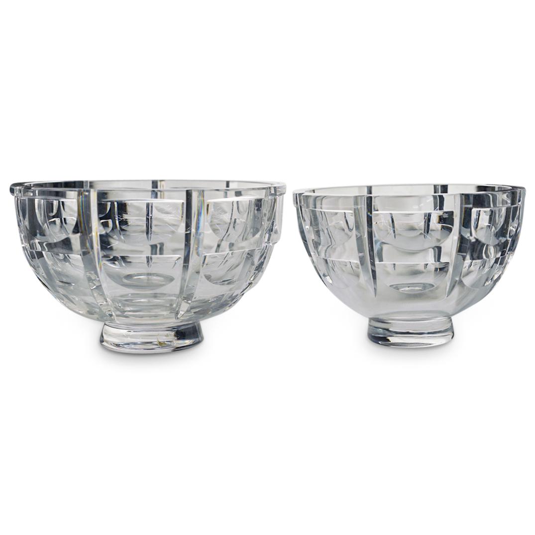 (2Pc) Orrefors Crystal "Thousand Windows" Bowls (1 of 5)