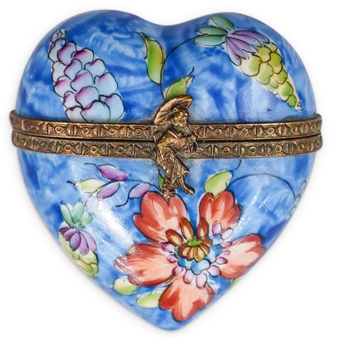 Limoges Porcelain Heart Trinket Box (1 of 3)