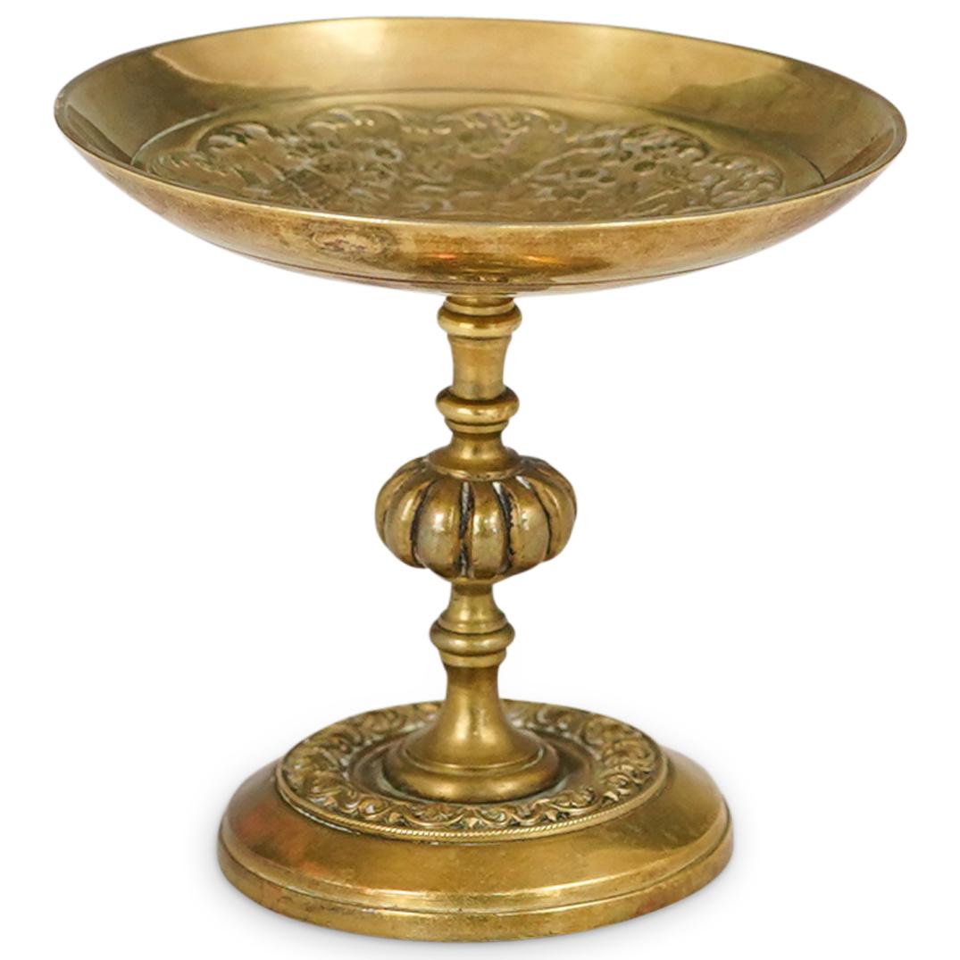 French Brass Footed Pedestal Small Nut Dish (1 of 5)