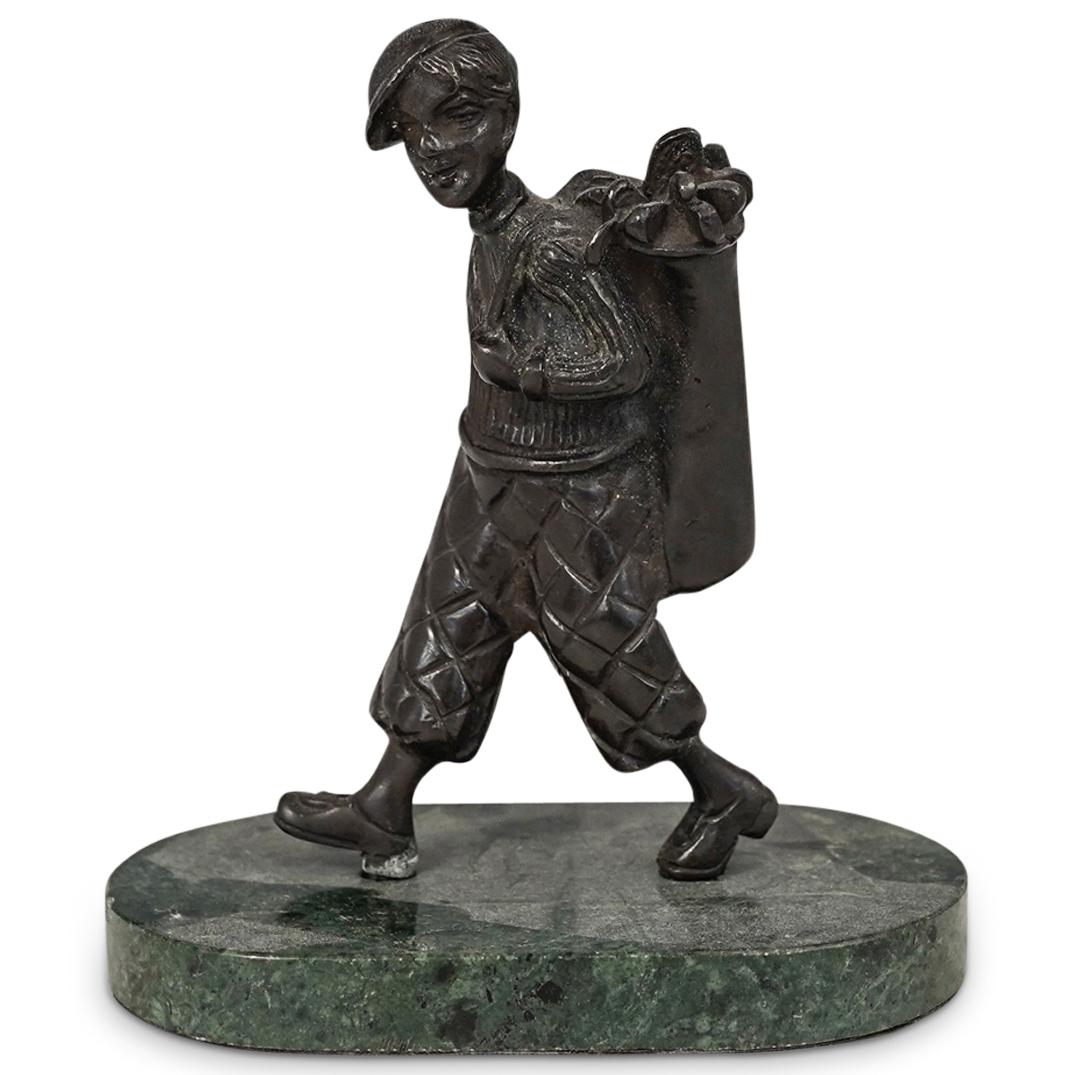 Golf Boy Caddy Bronze Sculpture (1 of 6)