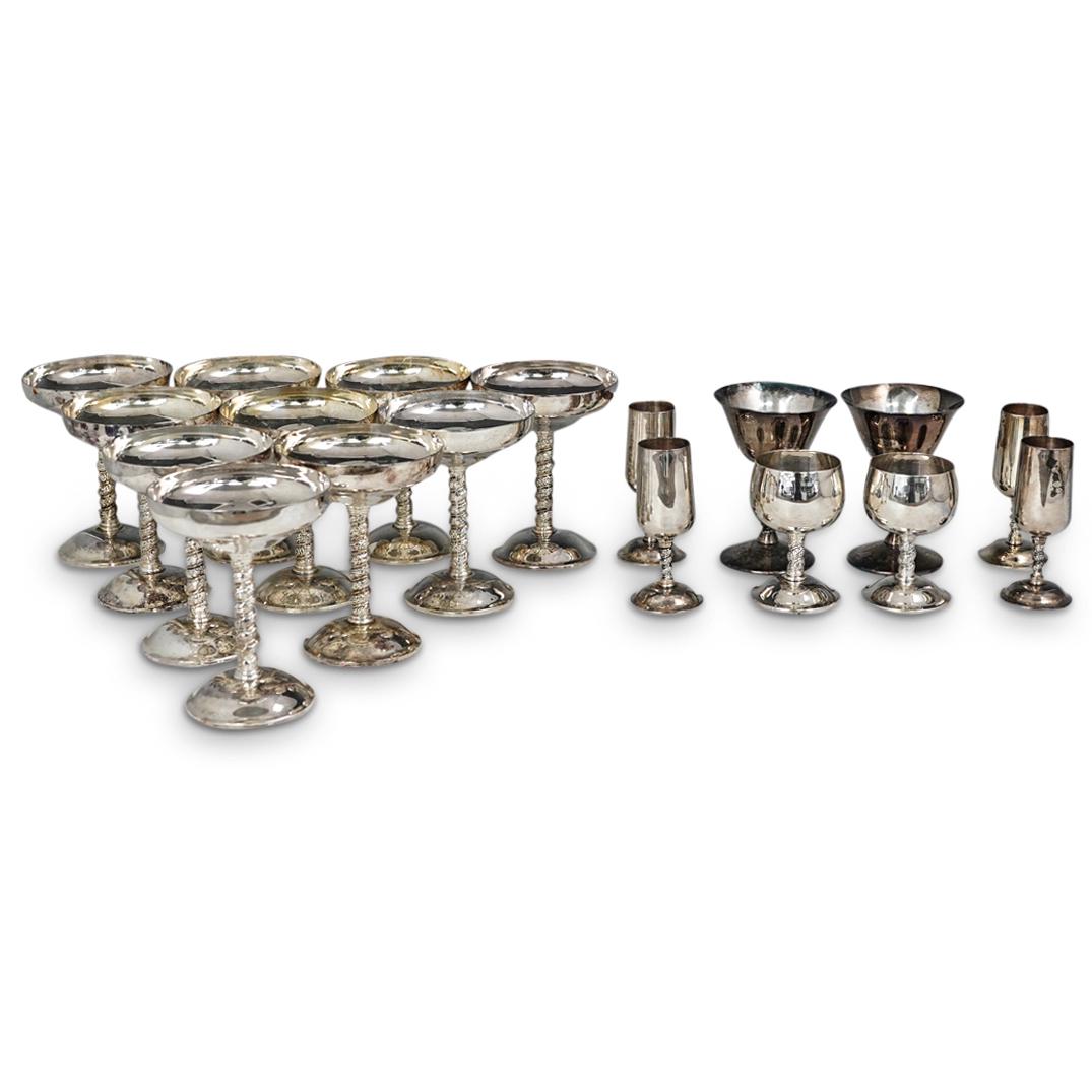 (18 Pc) Silver Plated Goblets Grouping Set (1 of 7)