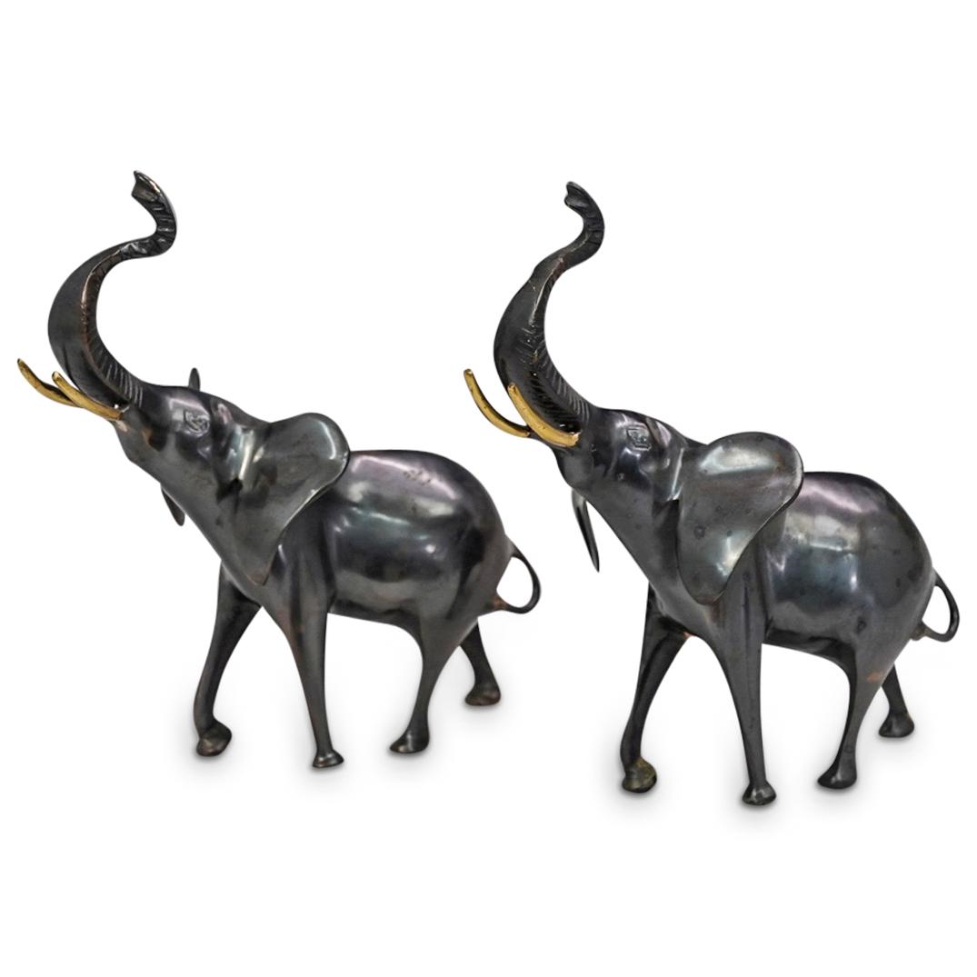 Pair of Brass Elephant Statues (1 of 7)