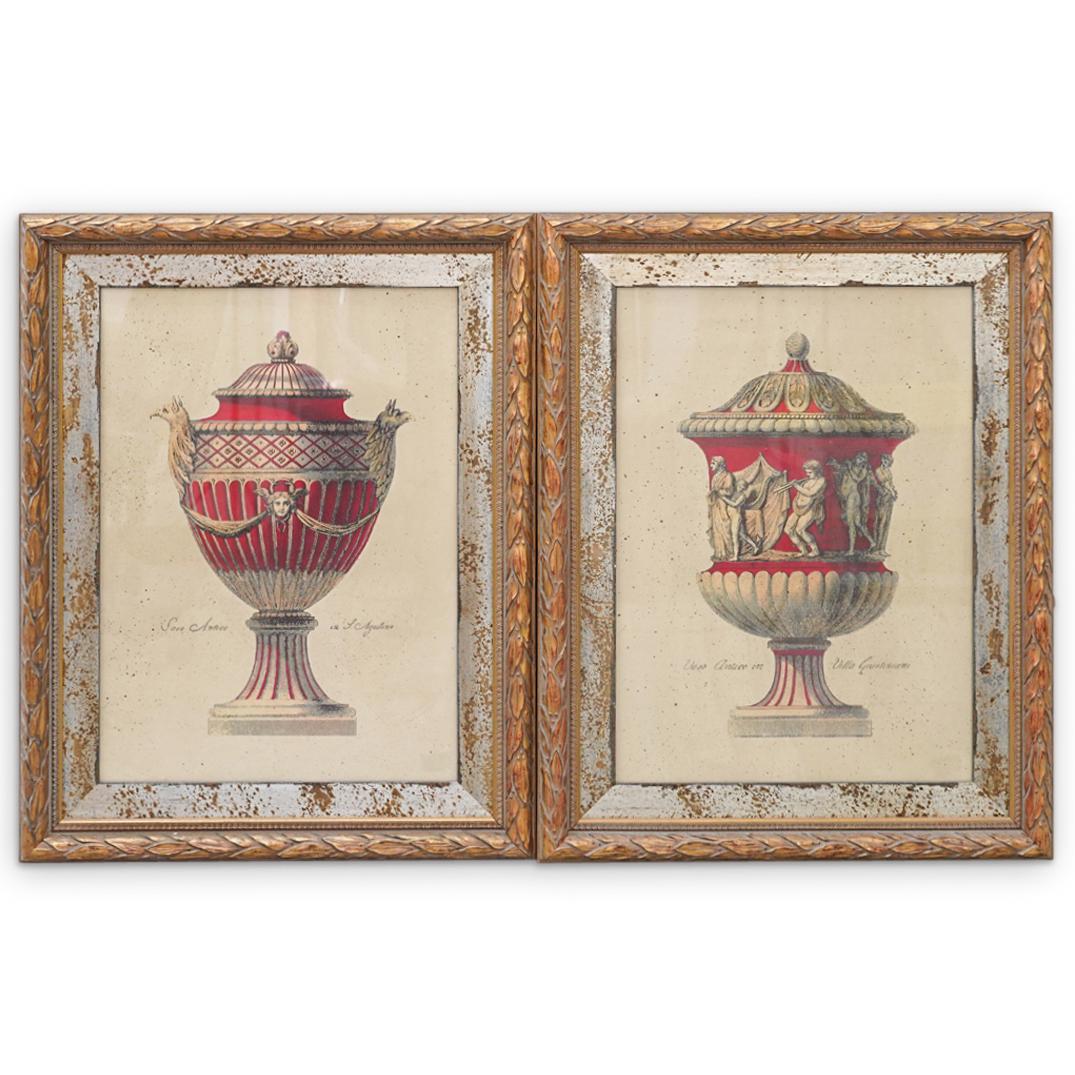 Pair Antonini Urn Colored Prints (1 of 7)