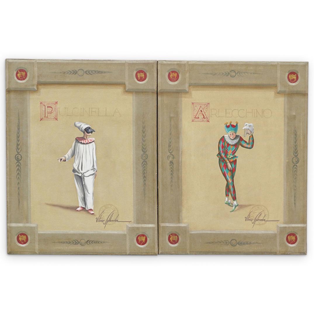 (2 Pc) Vitorio Splendore (Italian) Paintings (1 of 14)