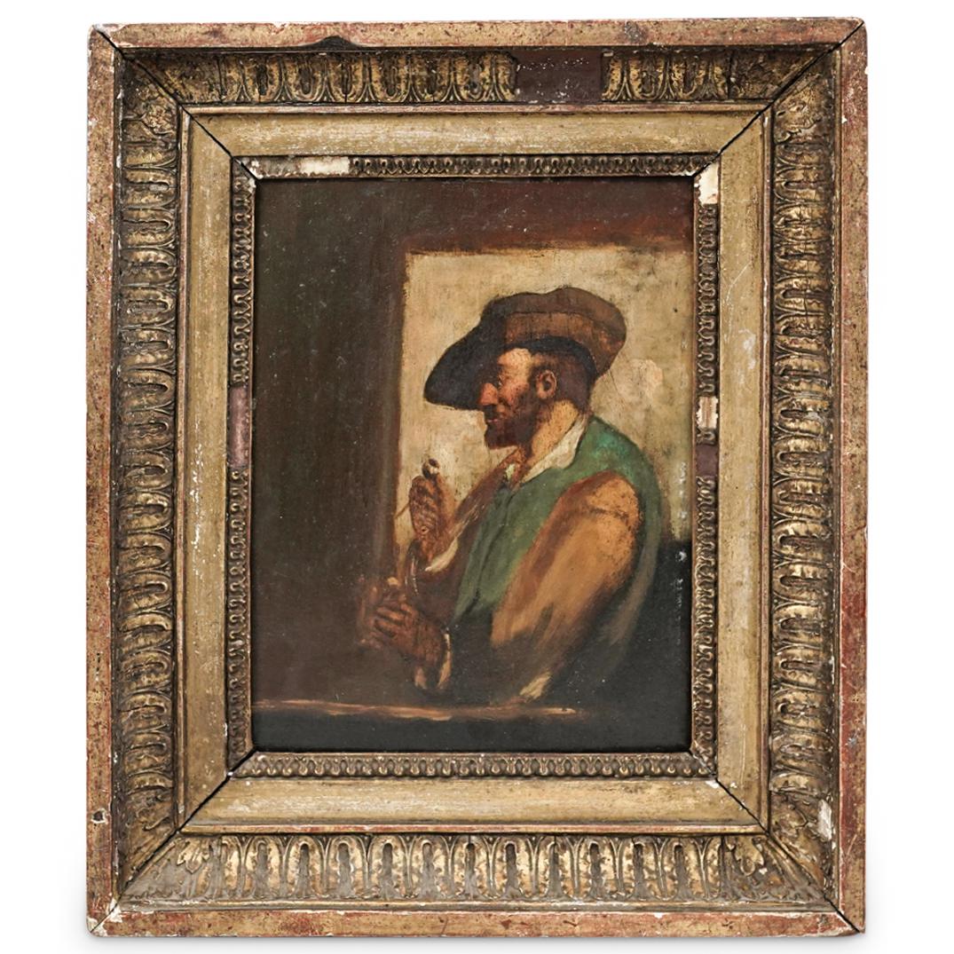 Antique Oil on Board Painting (1 of 2)