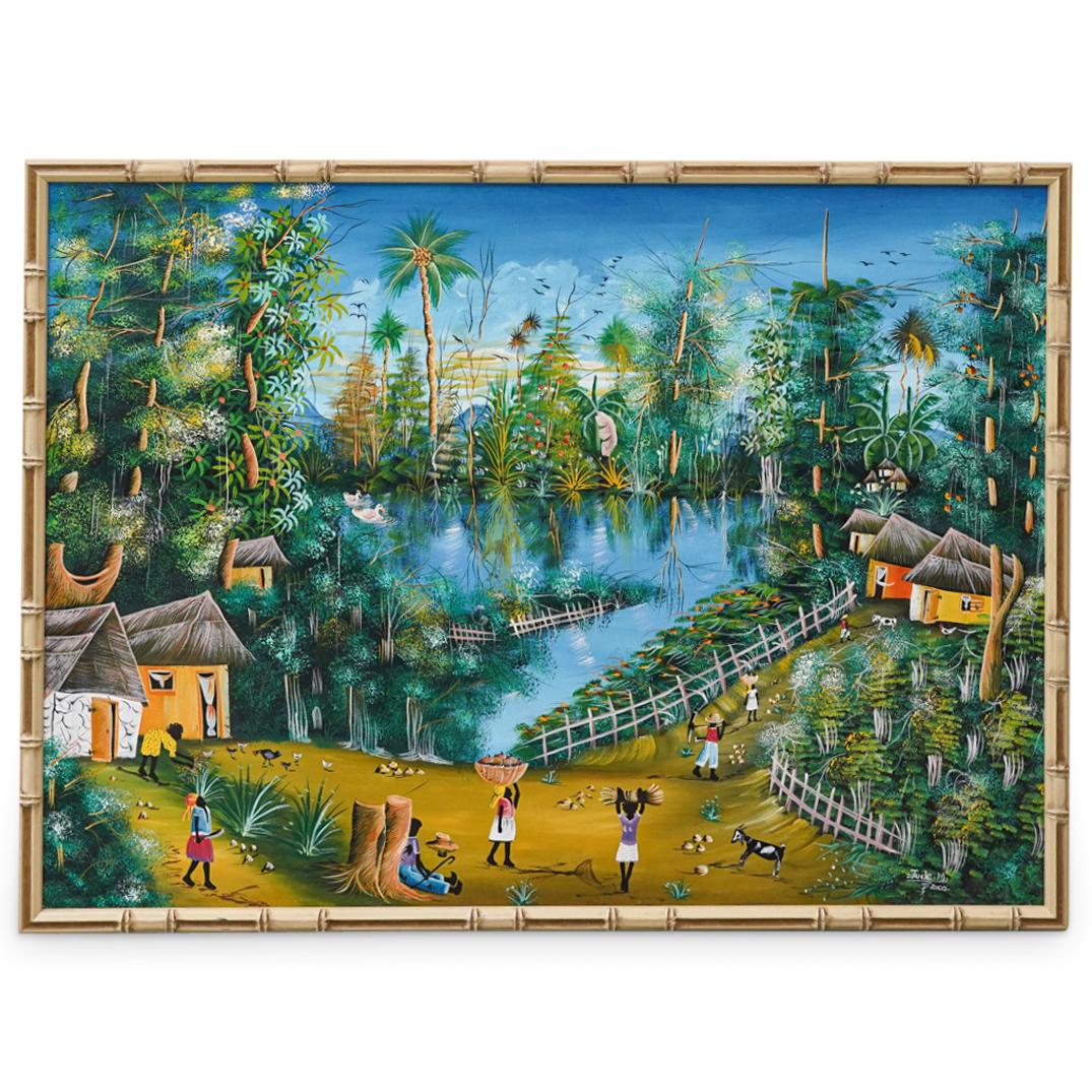 Jude M. (Haitian, 20th Century) Acrylic Painting On (1 of 7)