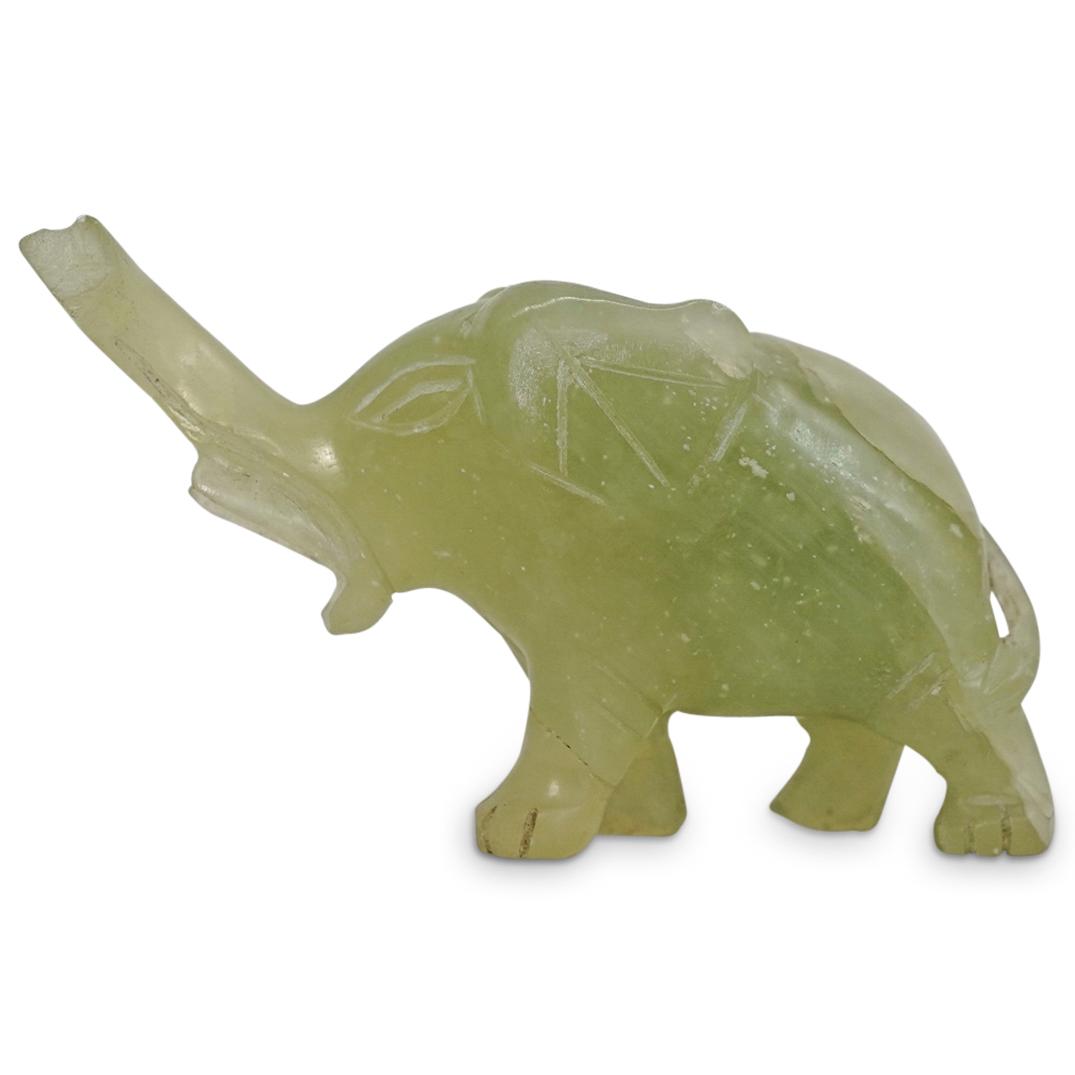 Green Jade Elephant Figurine (1 of 5)
