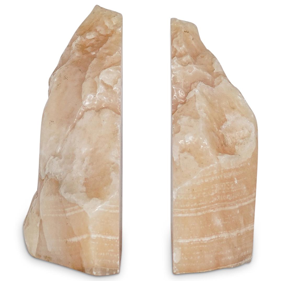 (2 Pc) Cut Stone Bookends (1 of 4)