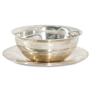 Tiffany & Co. Sterling Silver Underplate & Bowl: DESCRIPTION: Tiffany & Co. sterling silver underplate and bowl. Plate hallmarked: "Tiffany & Co. 12048 Makers 103, Sterling Silver, 925-1000, M" Bowl hallmarked: "Tiffany & Co. 12048 Makers 103,