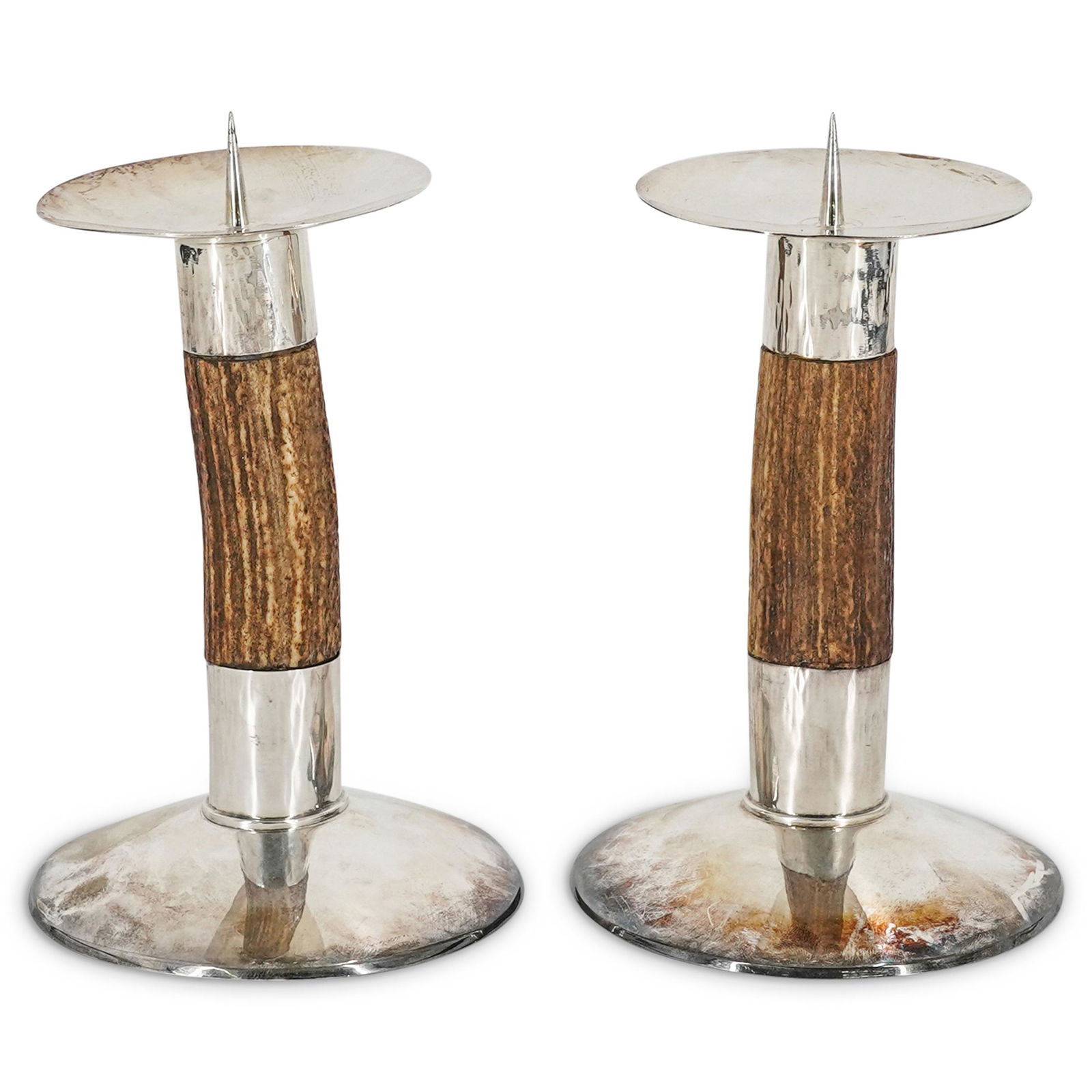 Emil Hermann Waldstetten Sterling Antler Candle Holders (1 of 7)