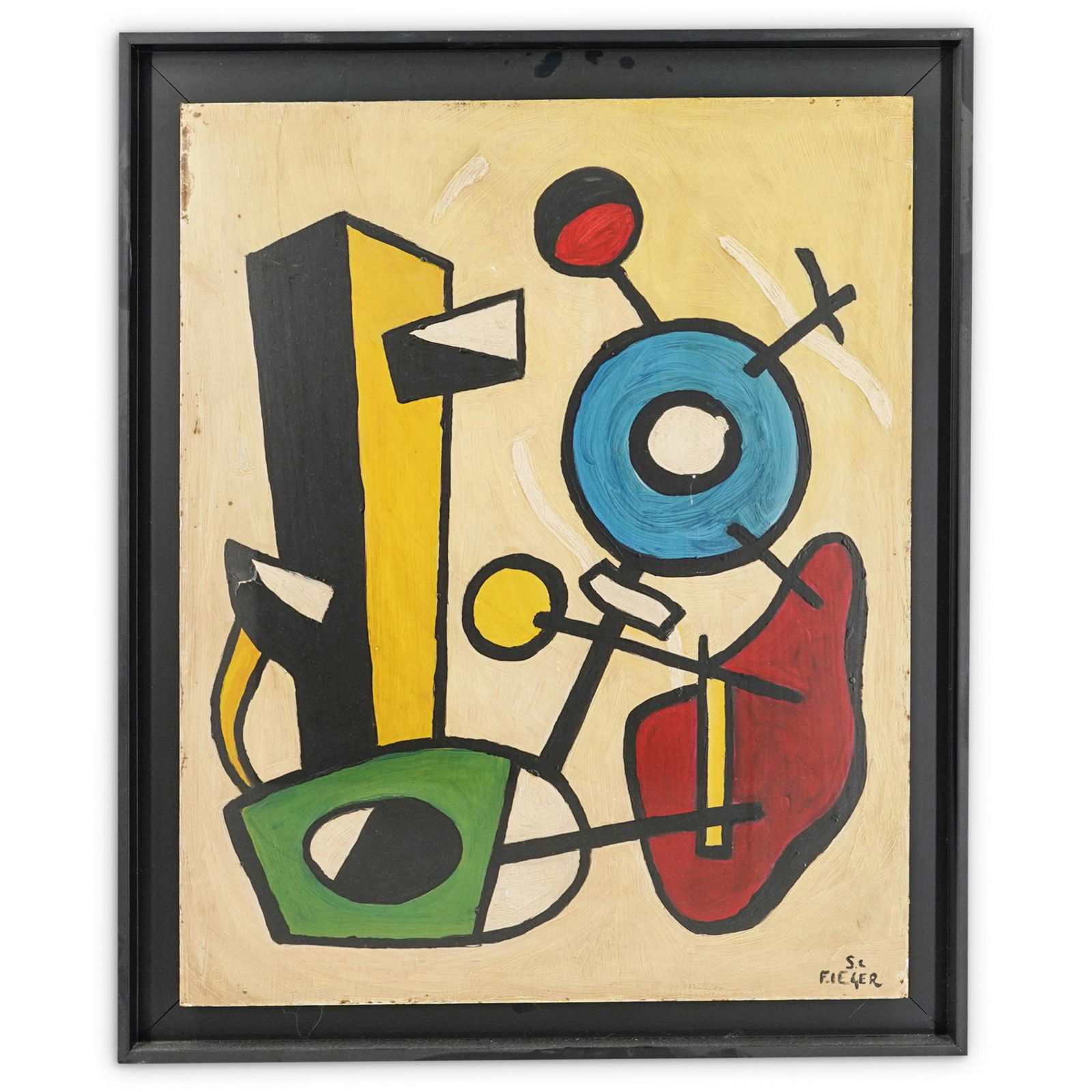 After Fernand Leger (French, 1881 - 1955) Oil on Board (1 of 8)