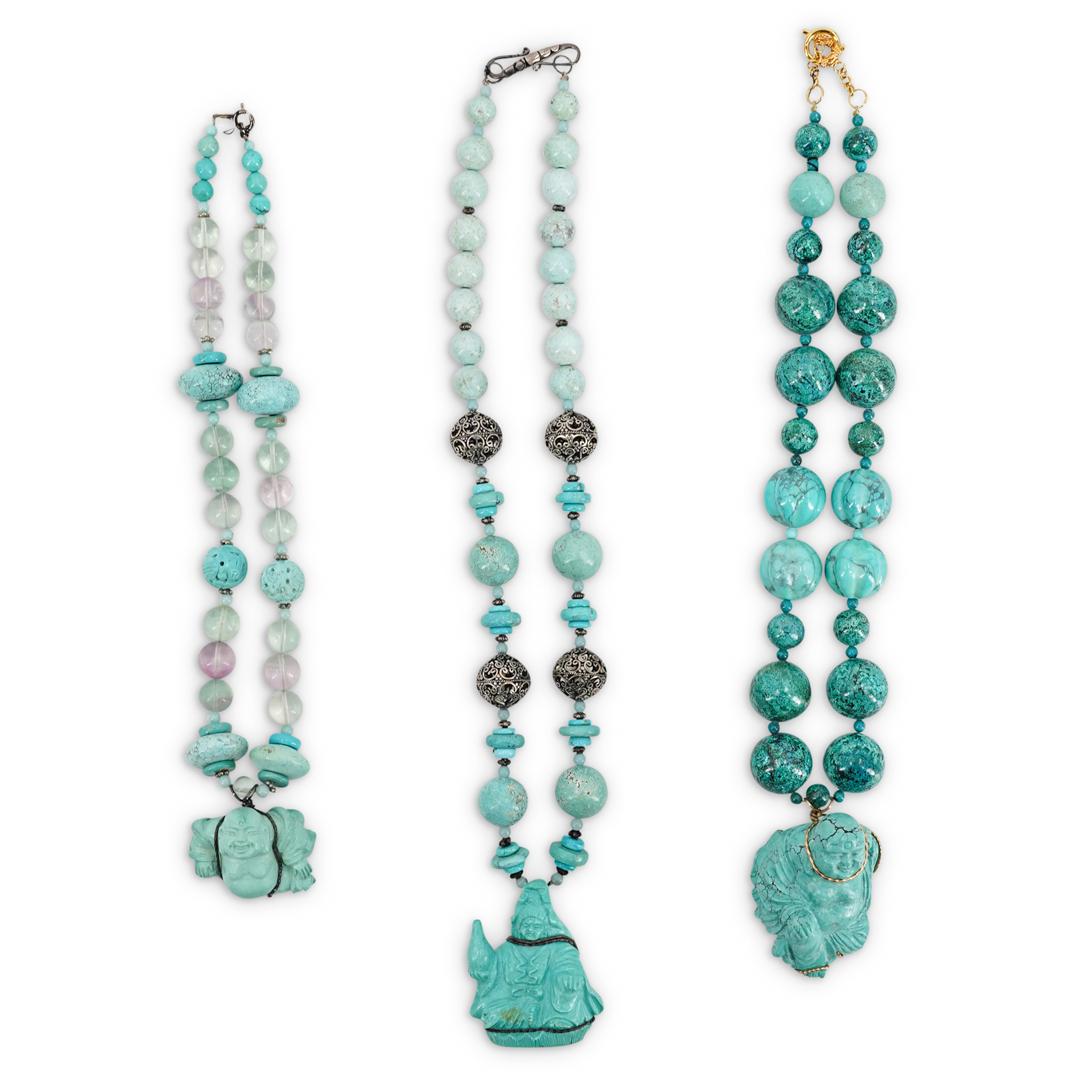 (3 Pc) Paulette Beaded Turquoise Necklaces (1 of 12)