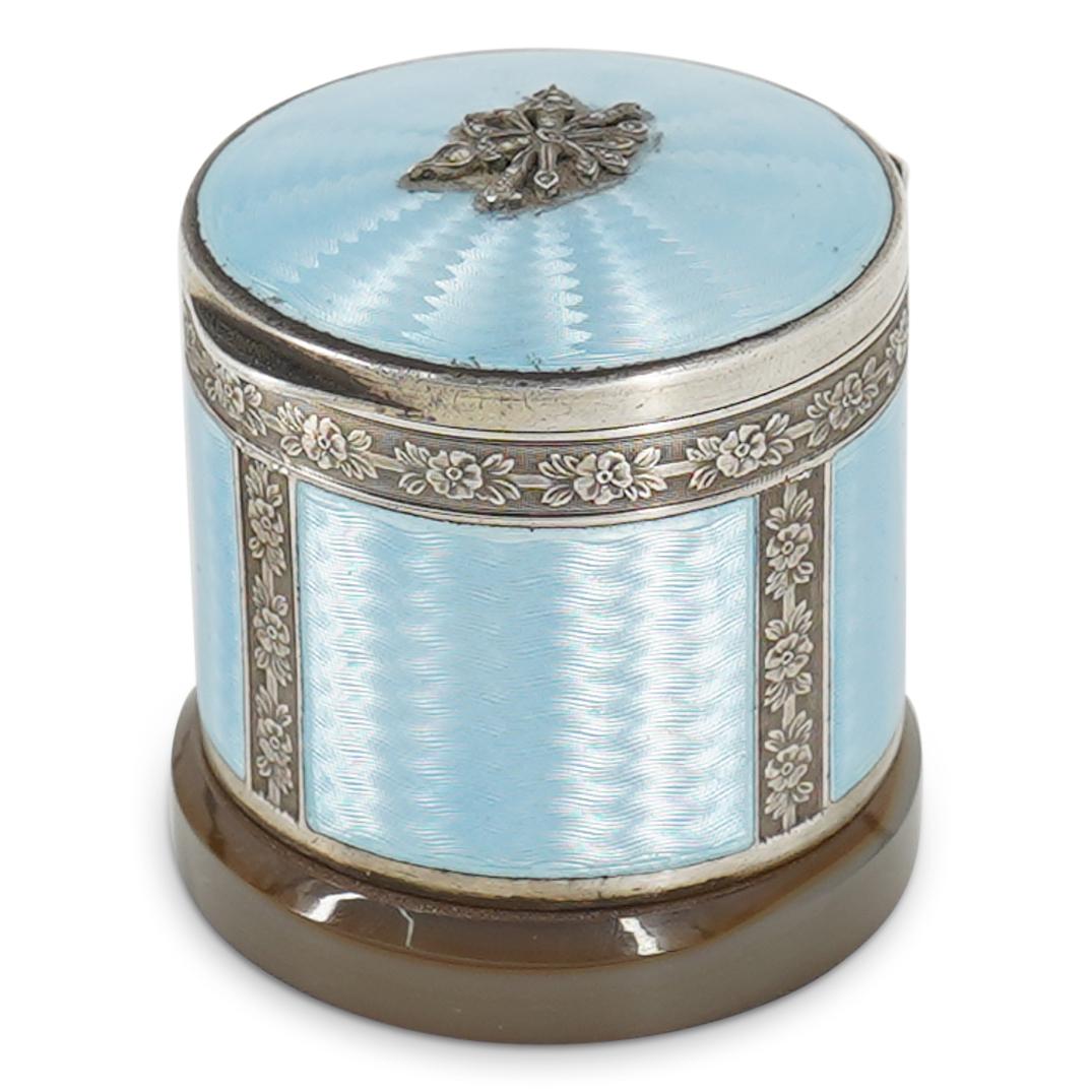 Guilloche Silver Inkwell (1 of 5)