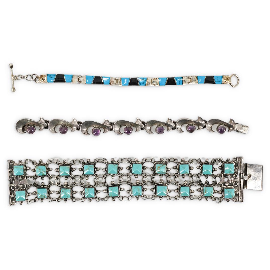 (3 Pc) Sterling Silver and Semi Precious Stone (1 of 9)