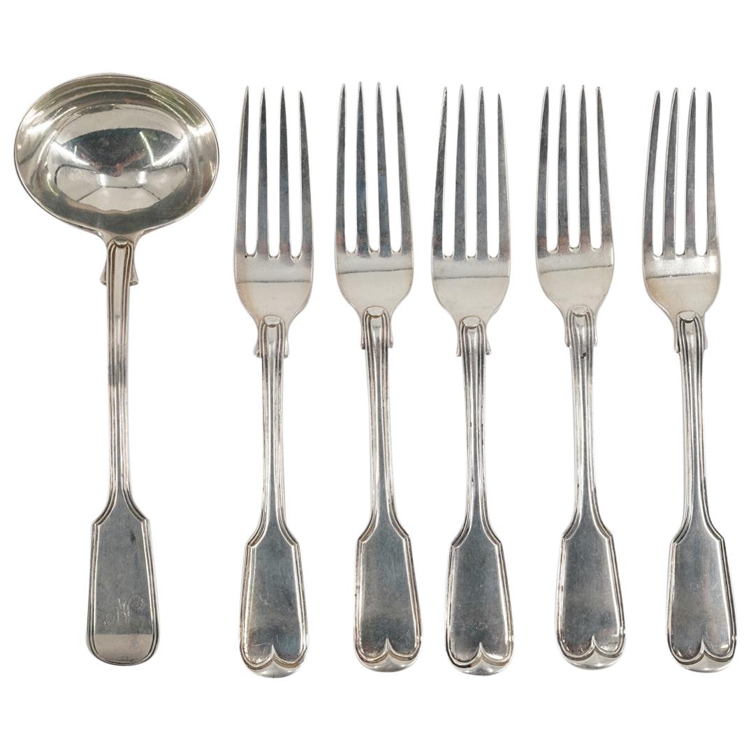 (6 pc) Joseph And Albert Savory Sterling Forks and (1 of 3)