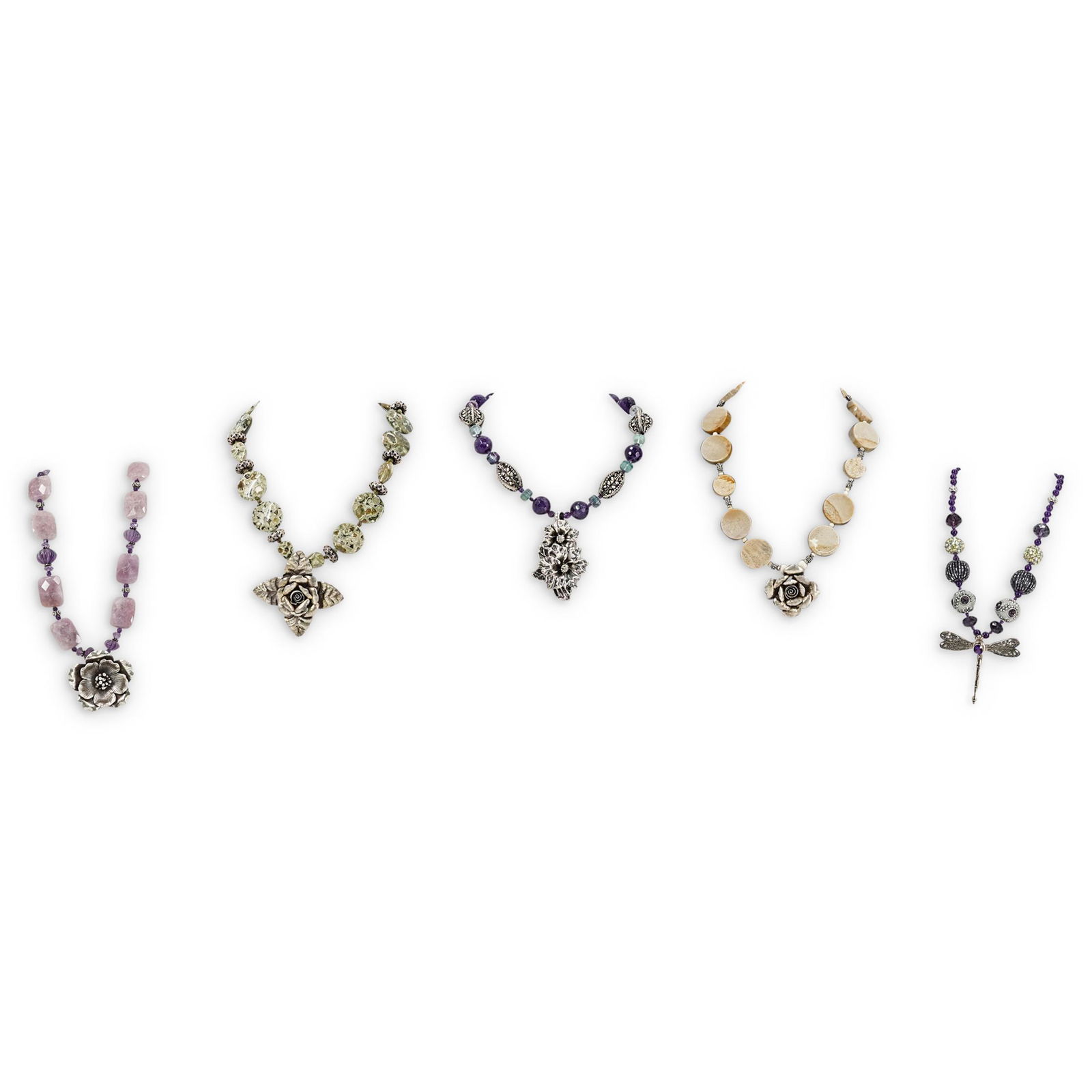 (5 Pc) Paulette Sterling Silver and Semi Precious Stone (1 of 20)