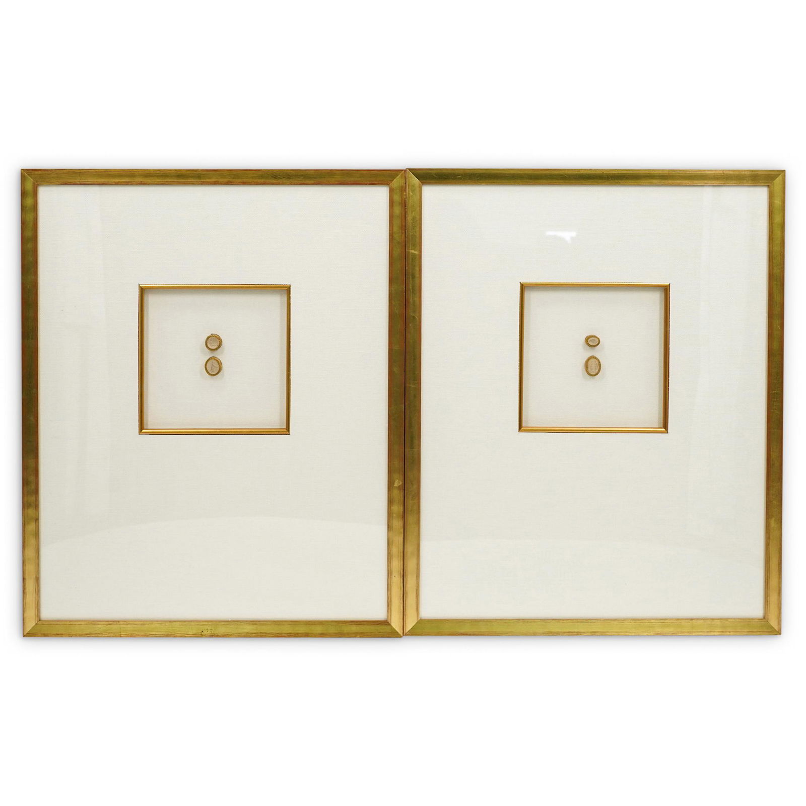 (2 pc) Italian Framed Intaglio Pairs (1 of 5)