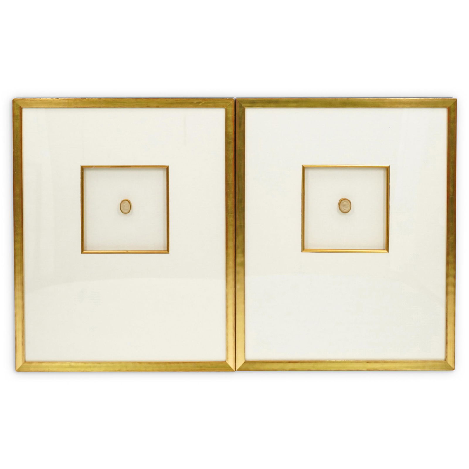 (2 pc) Italian Framed Intaglios (1 of 5)