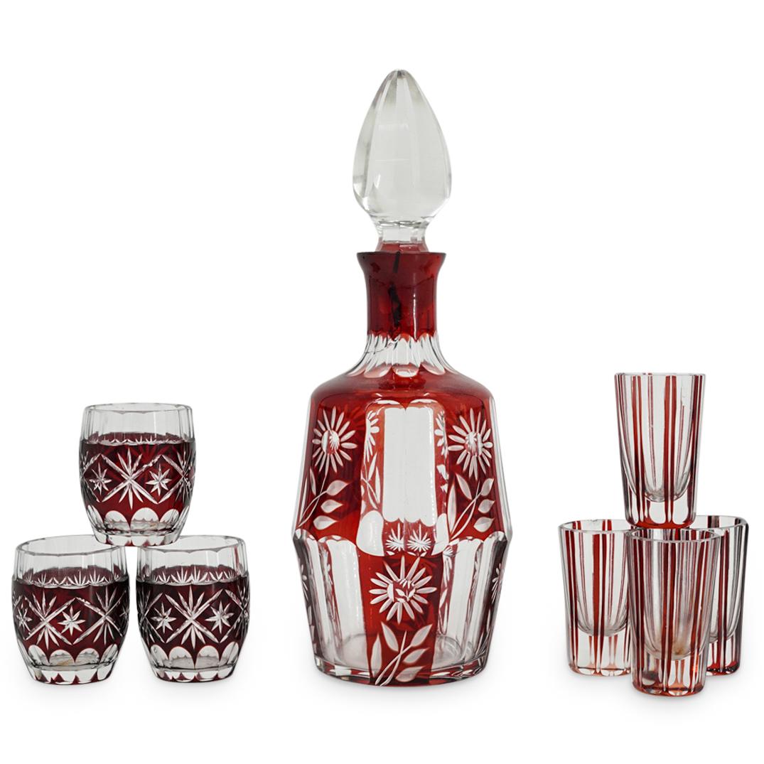 (8 pcs) Bohemian Decanter Set (1 of 9)