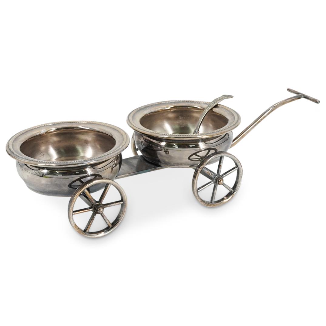 FB Rogers Silver Co Silver-plated Condiment Wagon (1 of 11)