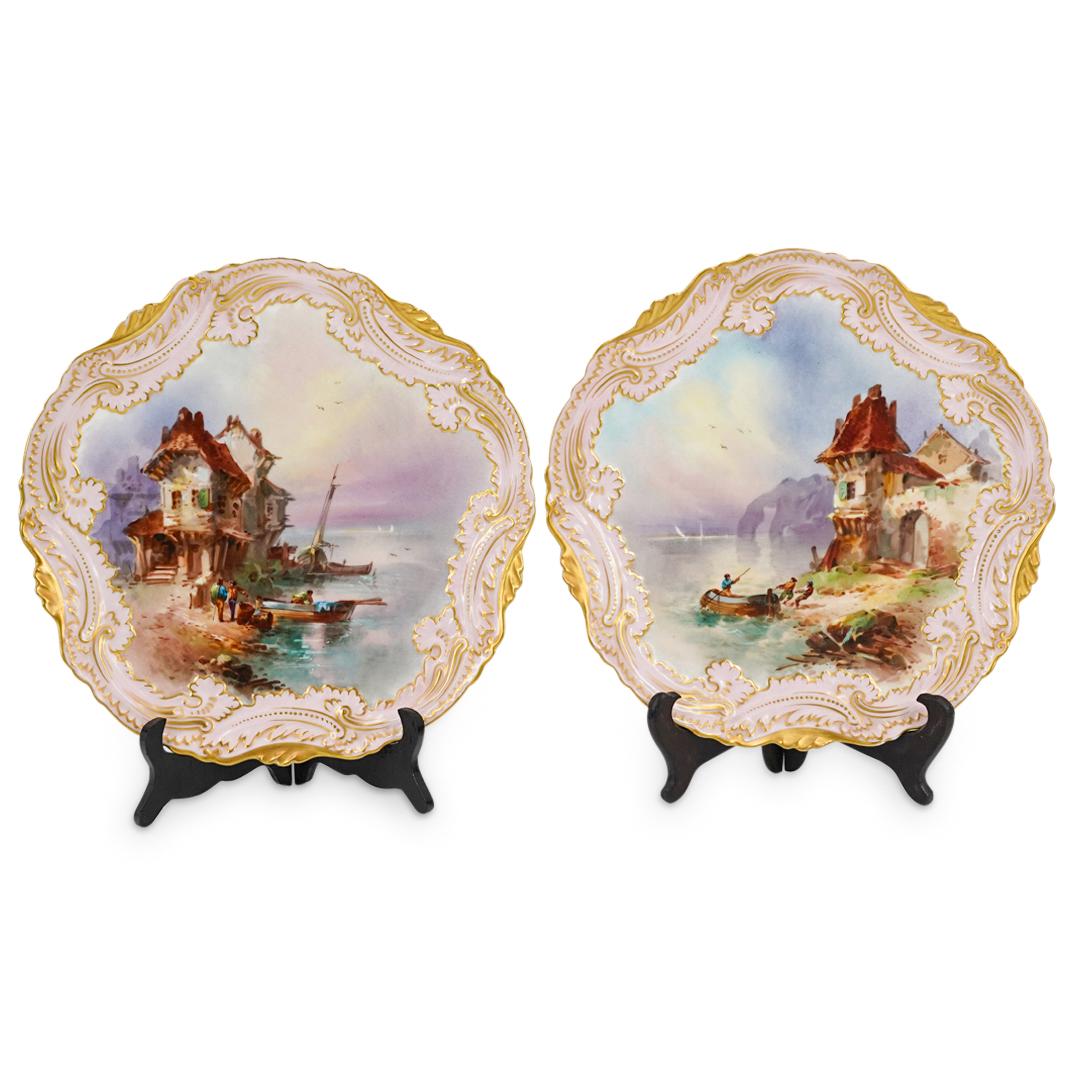 (2 pc) Antique Old Paris Plates (1 of 8)