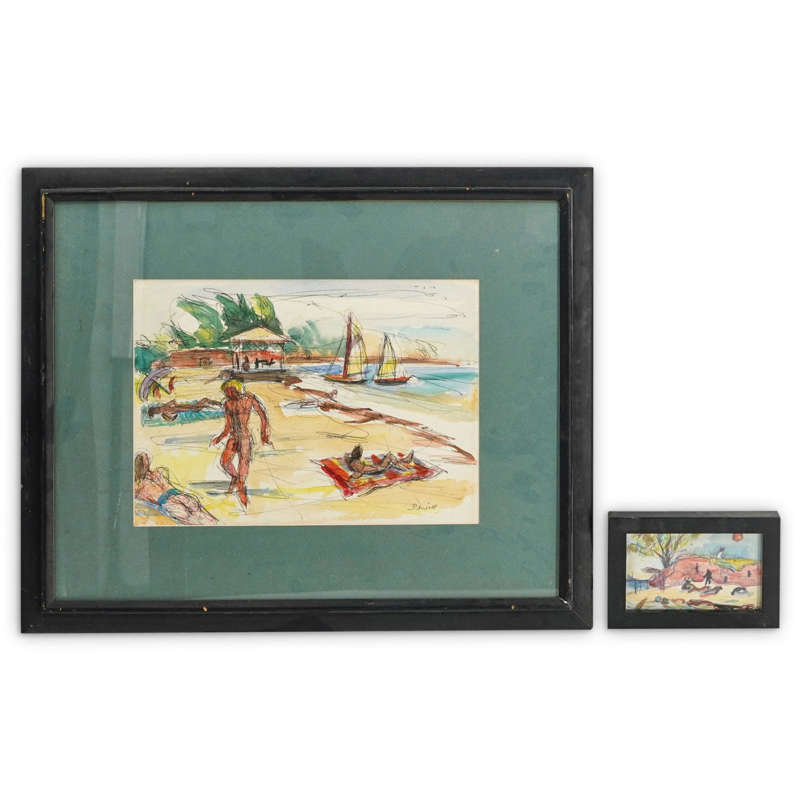 (2Pc) George Daniell (American, 1911 - 2002) Mixed (1 of 8)