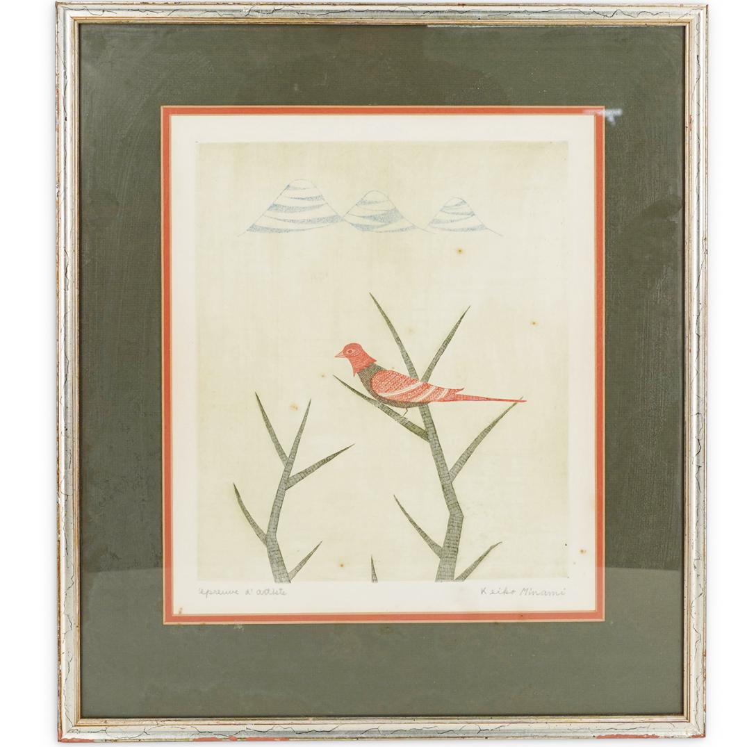 Keiko Minami Artist Proof Bird Litho (1 of 4)