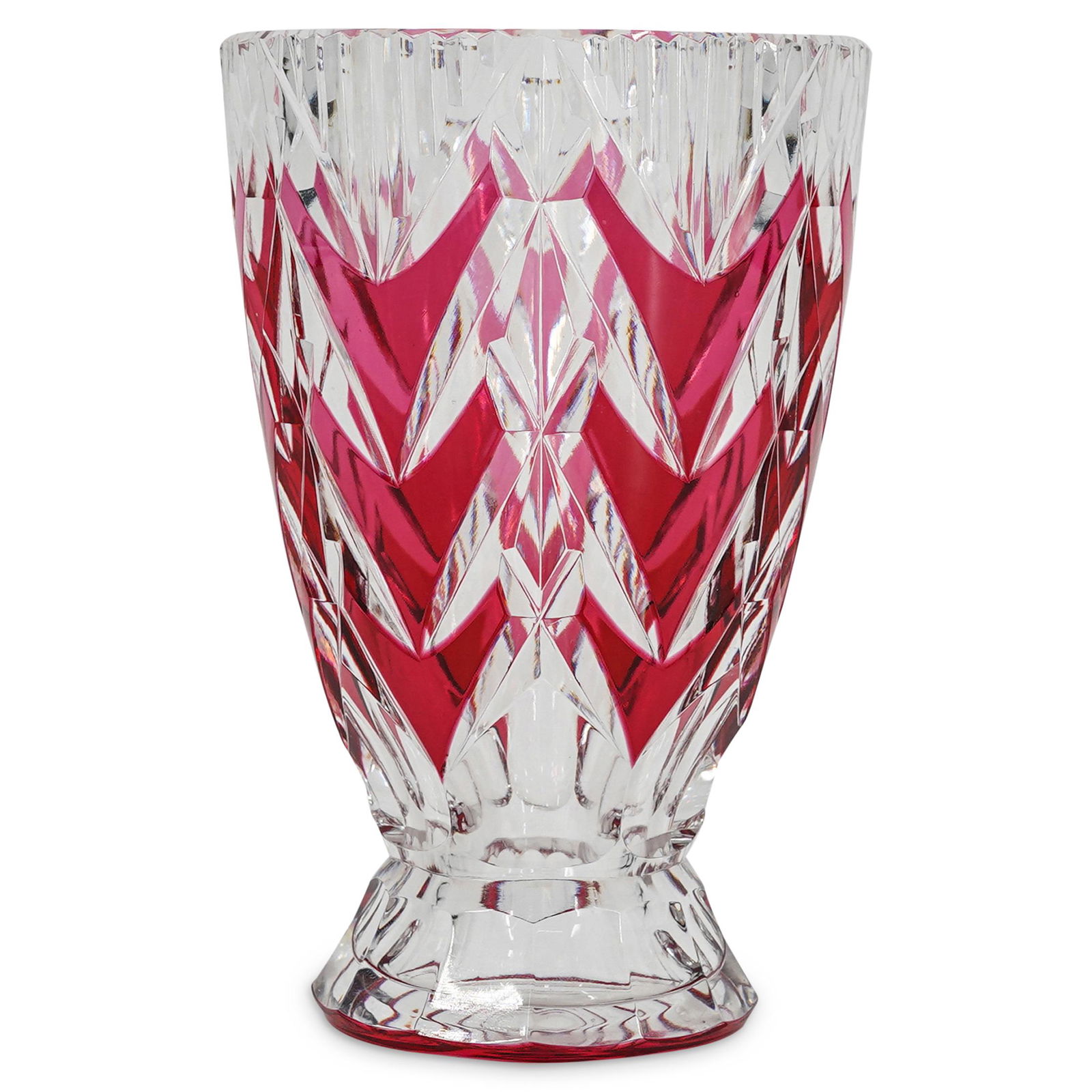 Val St. Lambert Crystal Cut Vase (1 of 6)