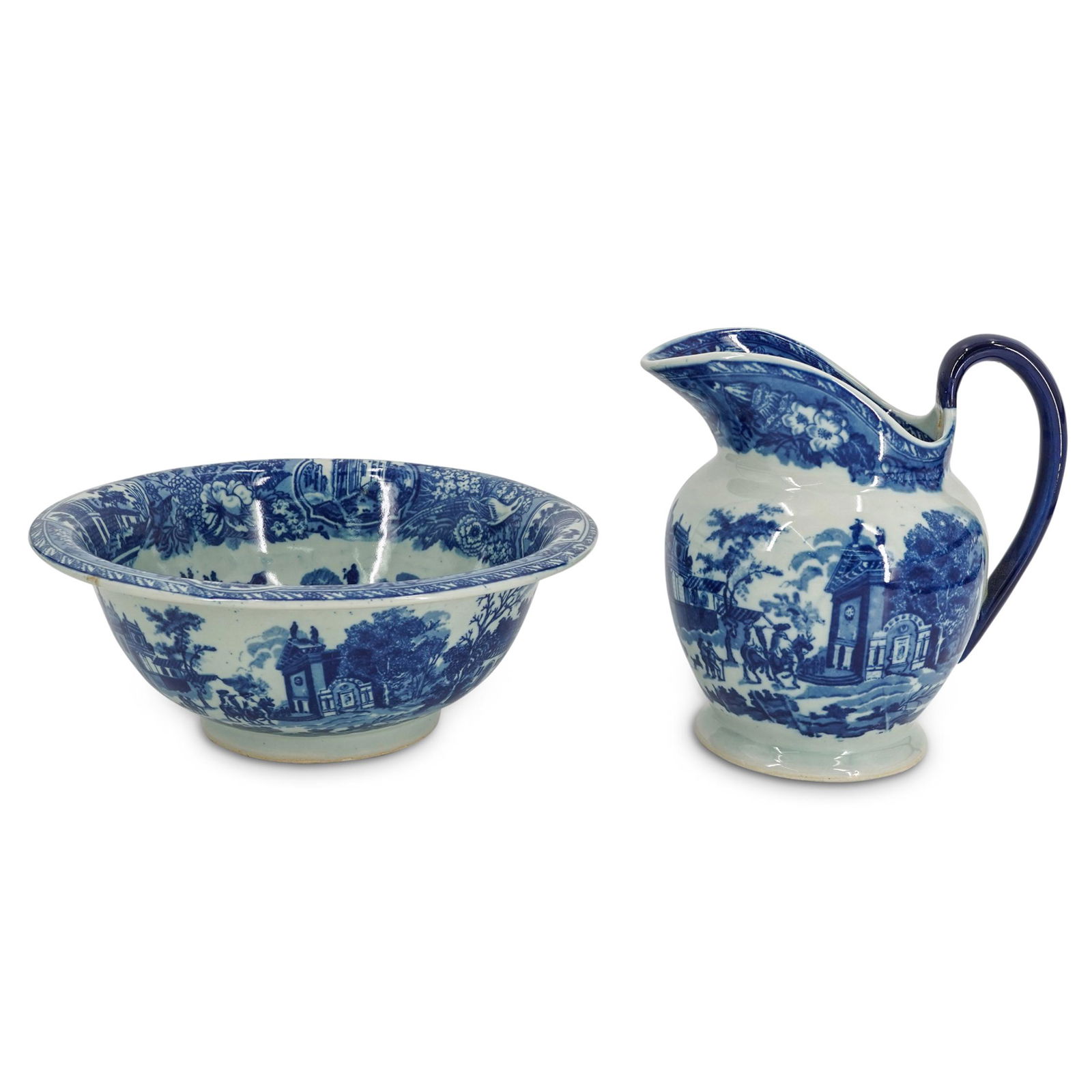 Blue Victoria Ware Ironstone Pitcher & Basin (1 of 14)