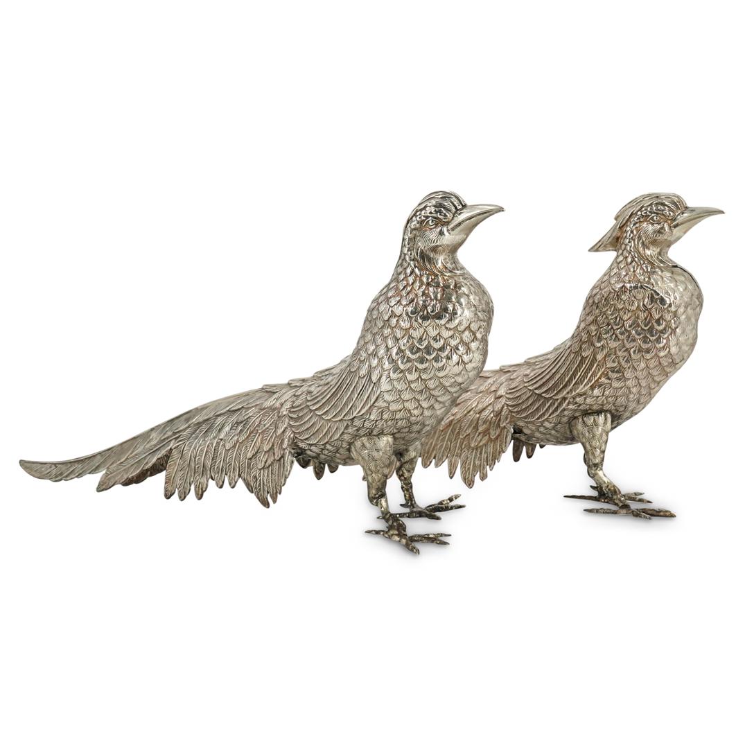 Pair of Sterling Silver Pheasants (1 of 7)