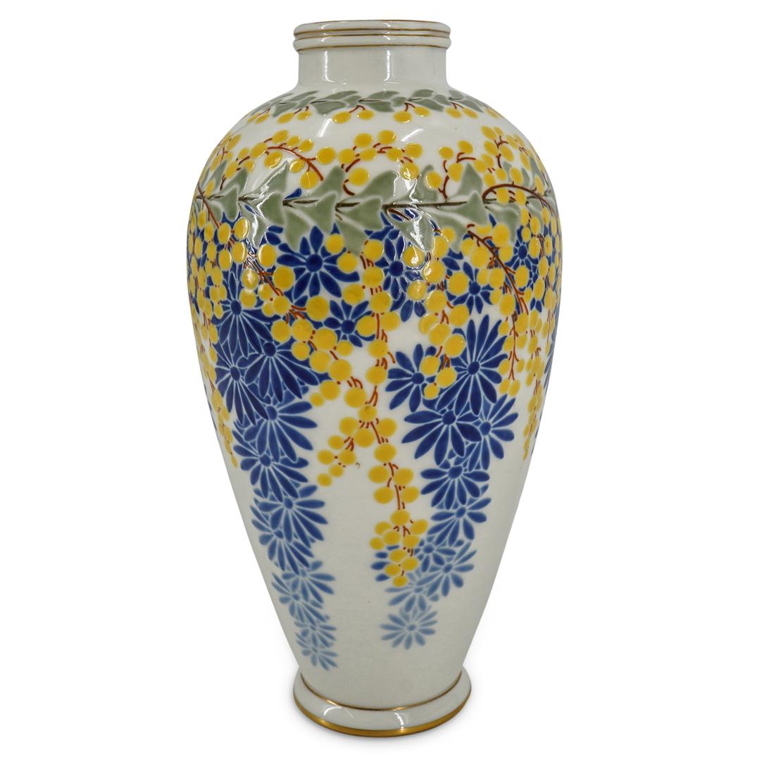 Sevres Art Nouveau Enameled Porcelain Vase (1 of 4)
