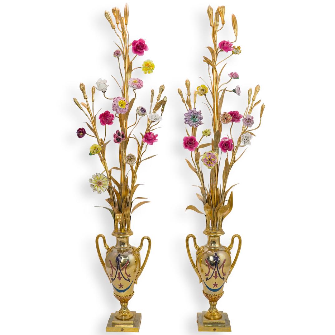 19th Cent. Marie Antoinette Bronze & Porcelain (1 of 10)