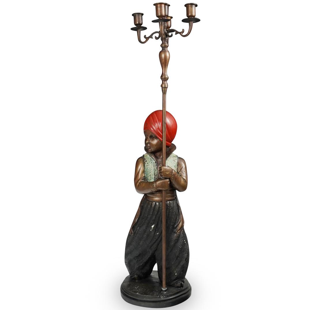 Vintage Bronze Figural Arabian Candelabra (1 of 4)